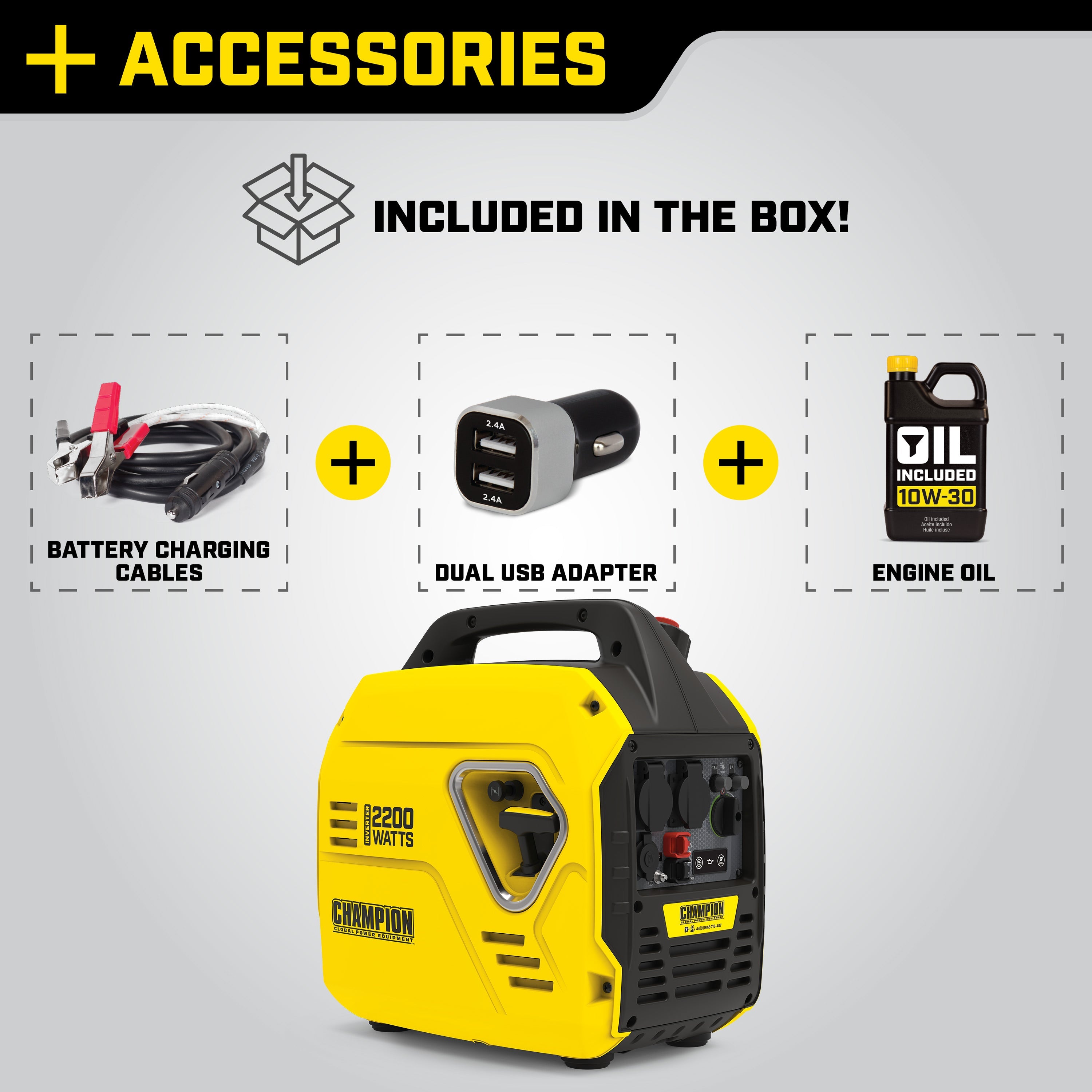 Champion 2200 Watt "Mighty Atom" Petrol Inverter Generator - Bimson Power