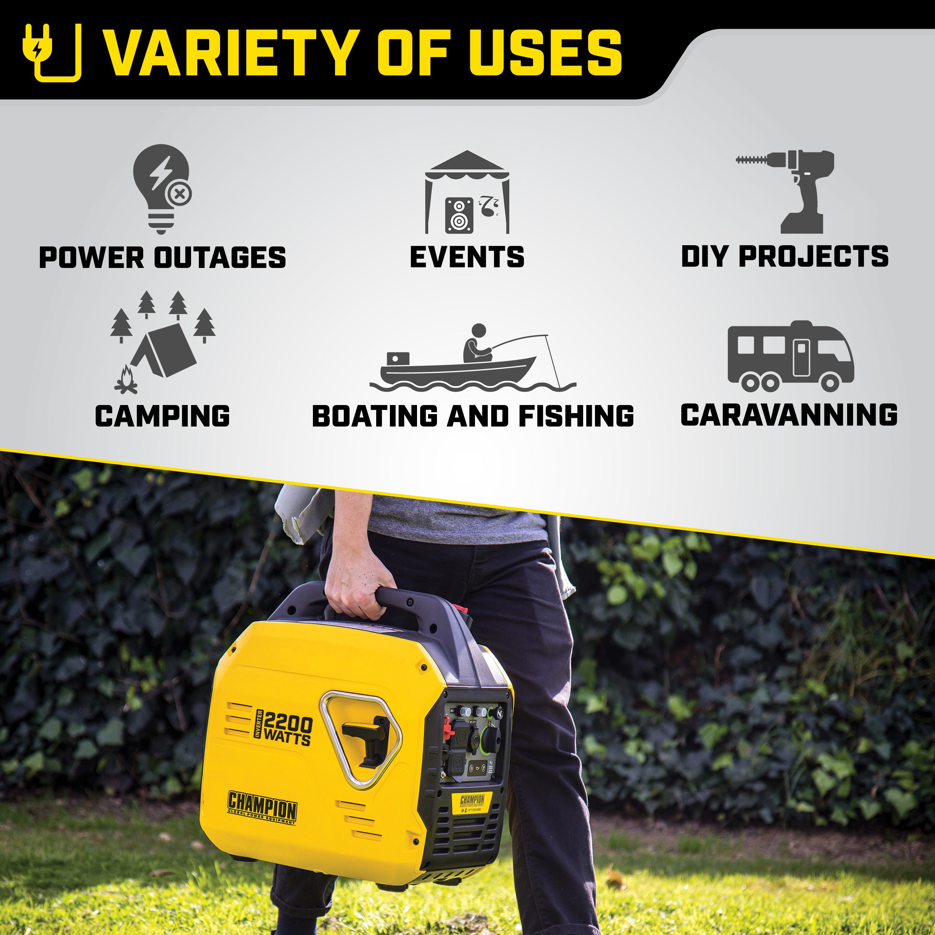 Champion 2200 Watt "Mighty Atom" Inverter Generator - Bimson Power