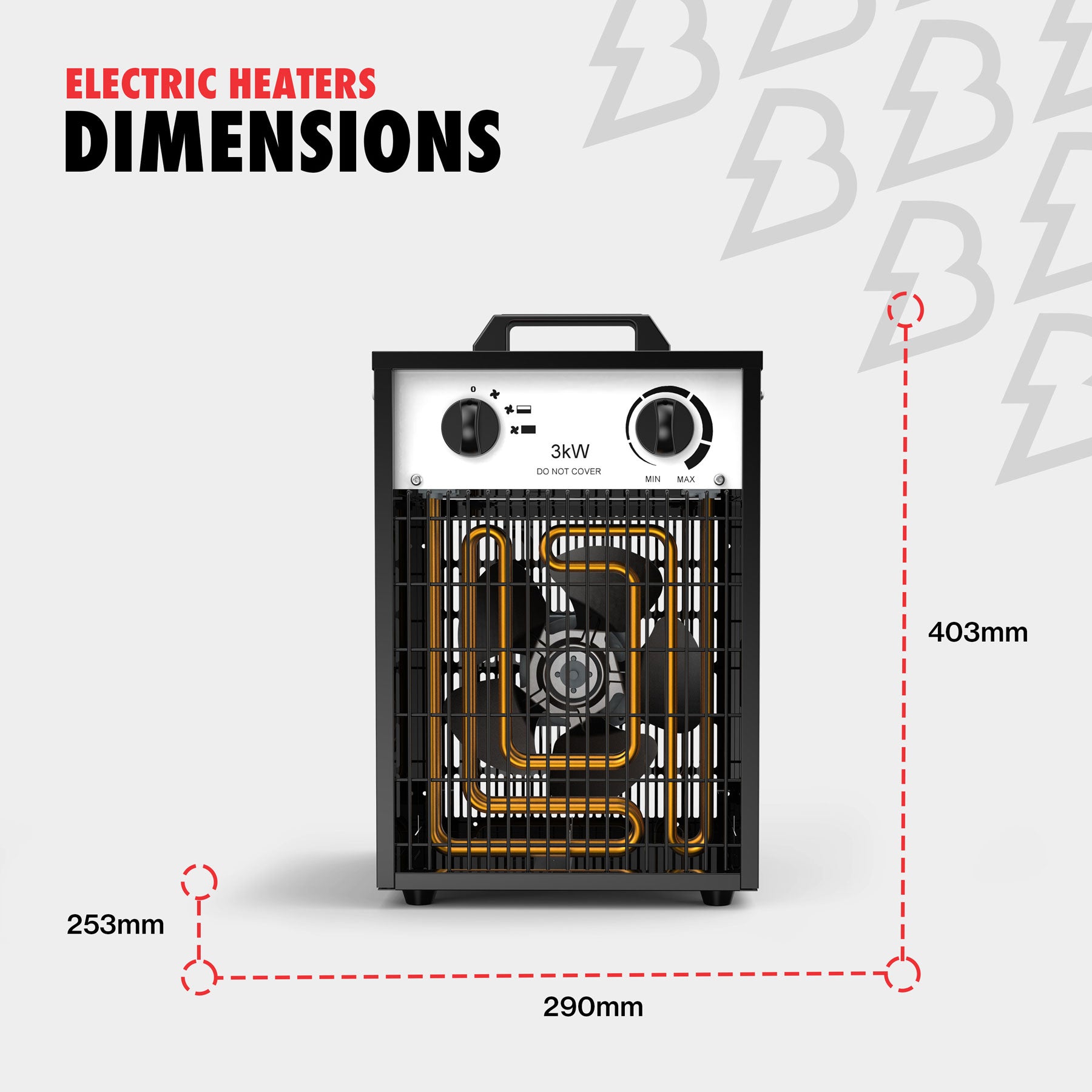 3kW Electric Space Heater