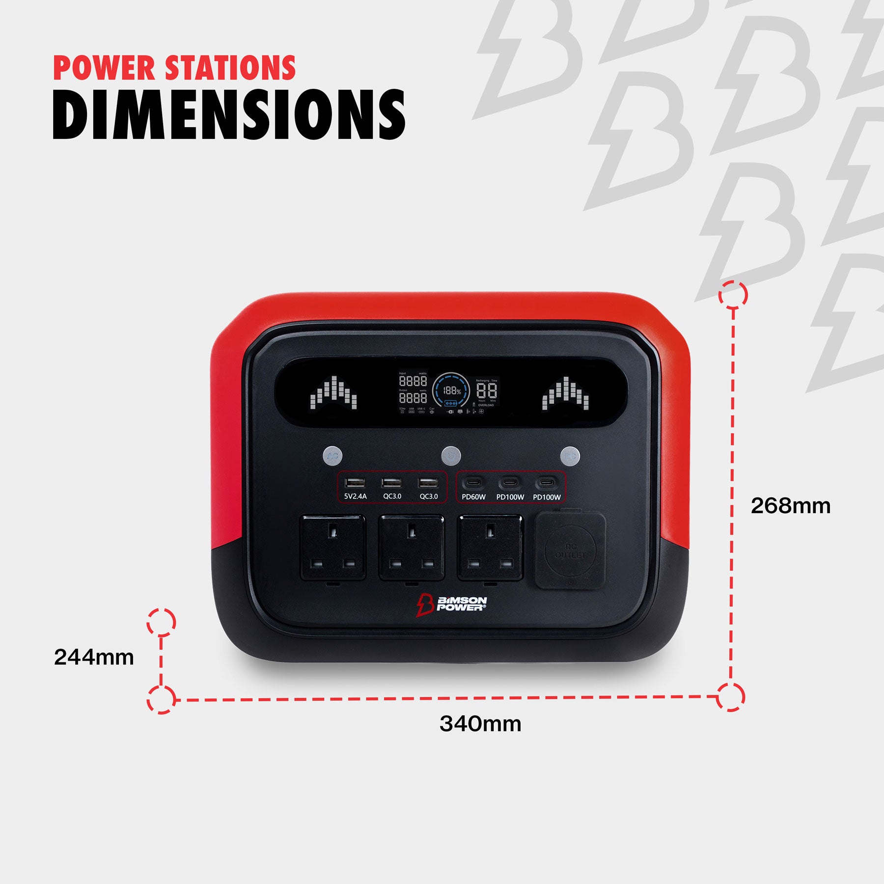 Bimson Power 1200 Watt Portable Power Station - Bimson Power