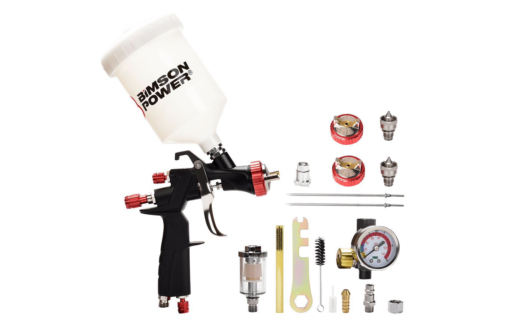 Gravity Spray Gun Kit - 3 Nozzle