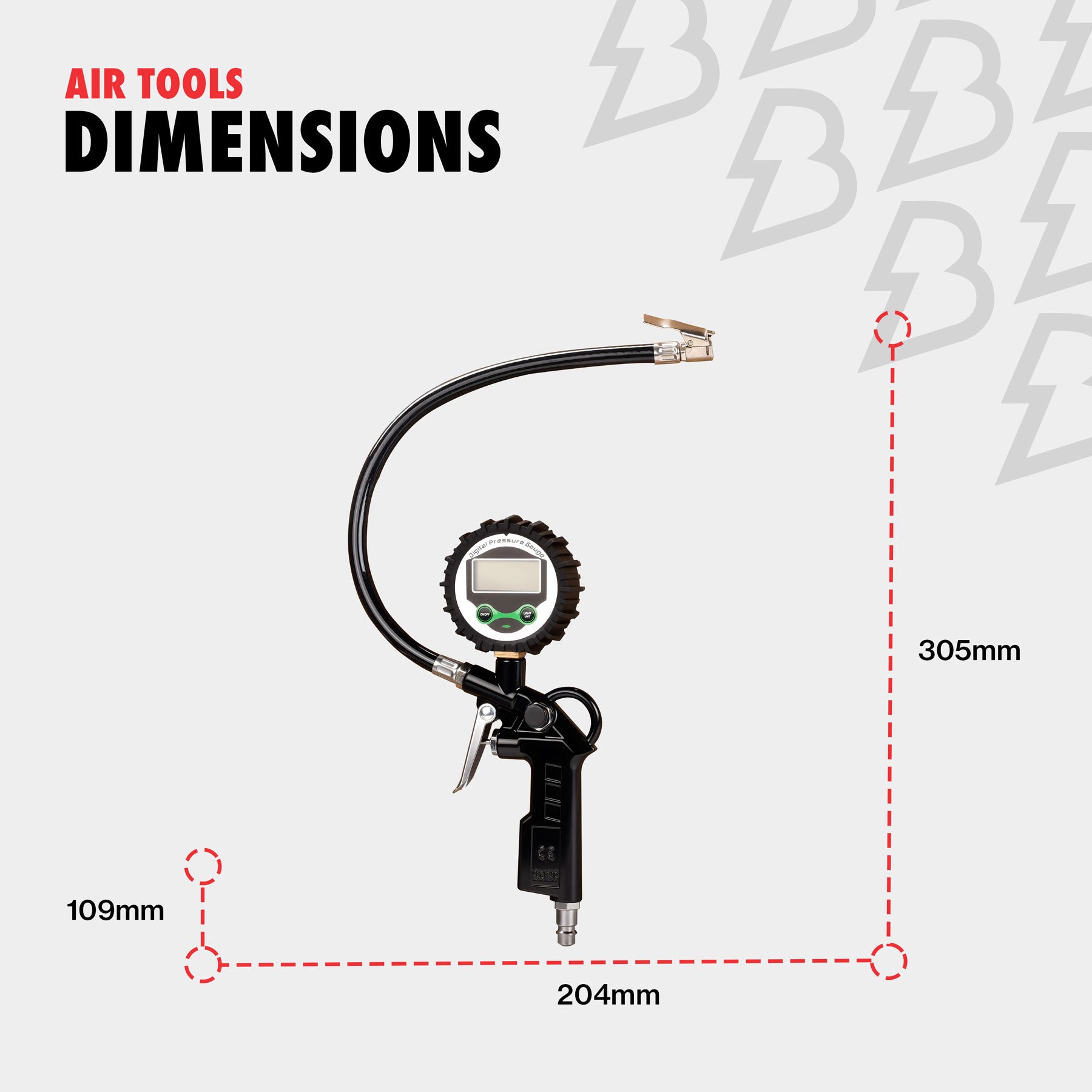 Digital Tyre Inflating Gun