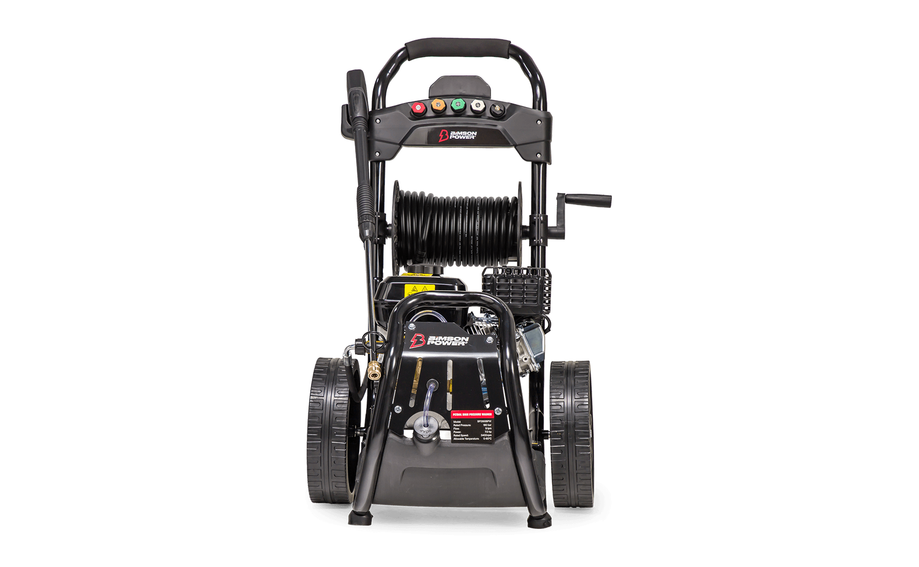 Bimson Power Petrol Pressure Washer 200 Bar (2900 PSI) 9 LPM - 30m hose