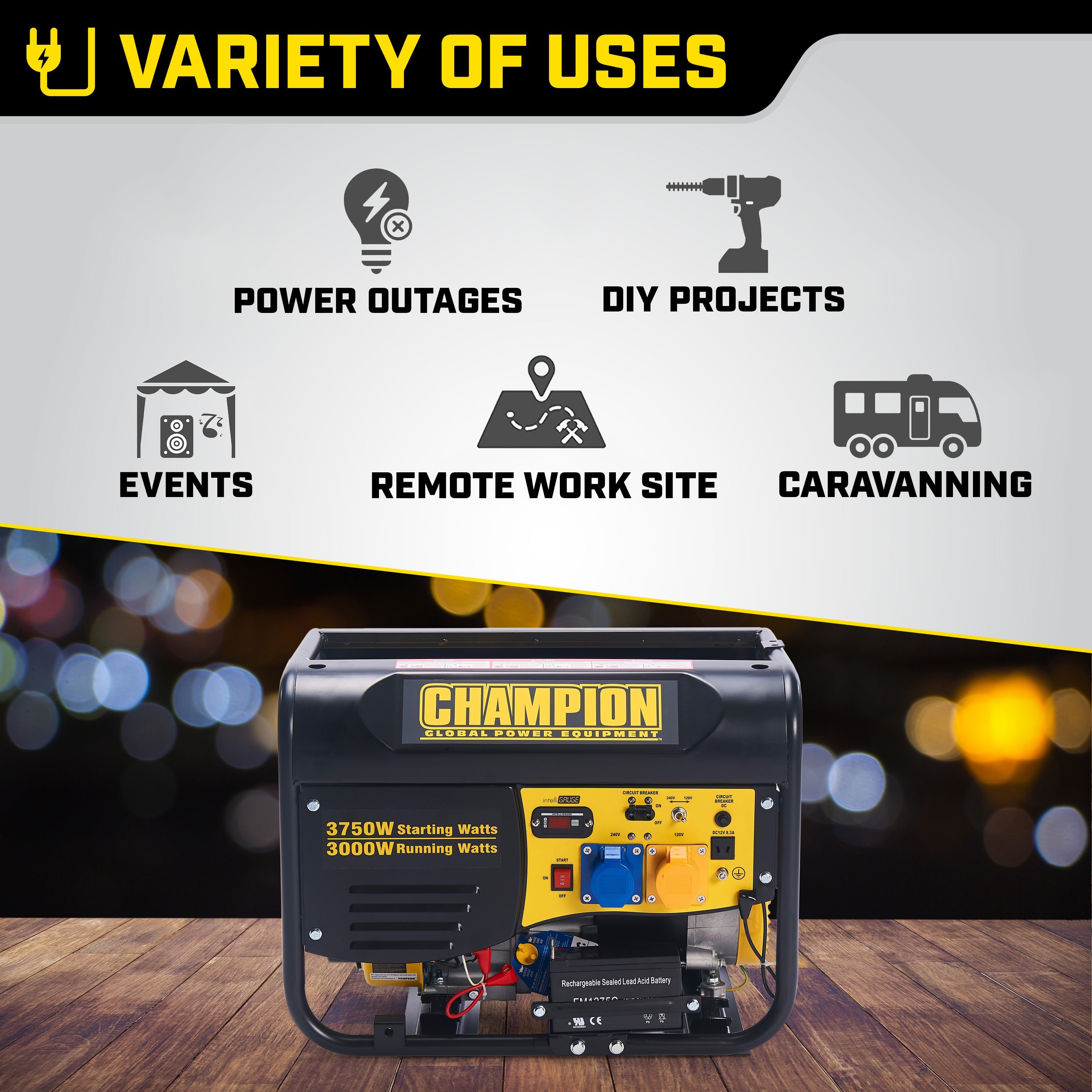 Champion 3500 Watt Petrol Generator - Bimson Power