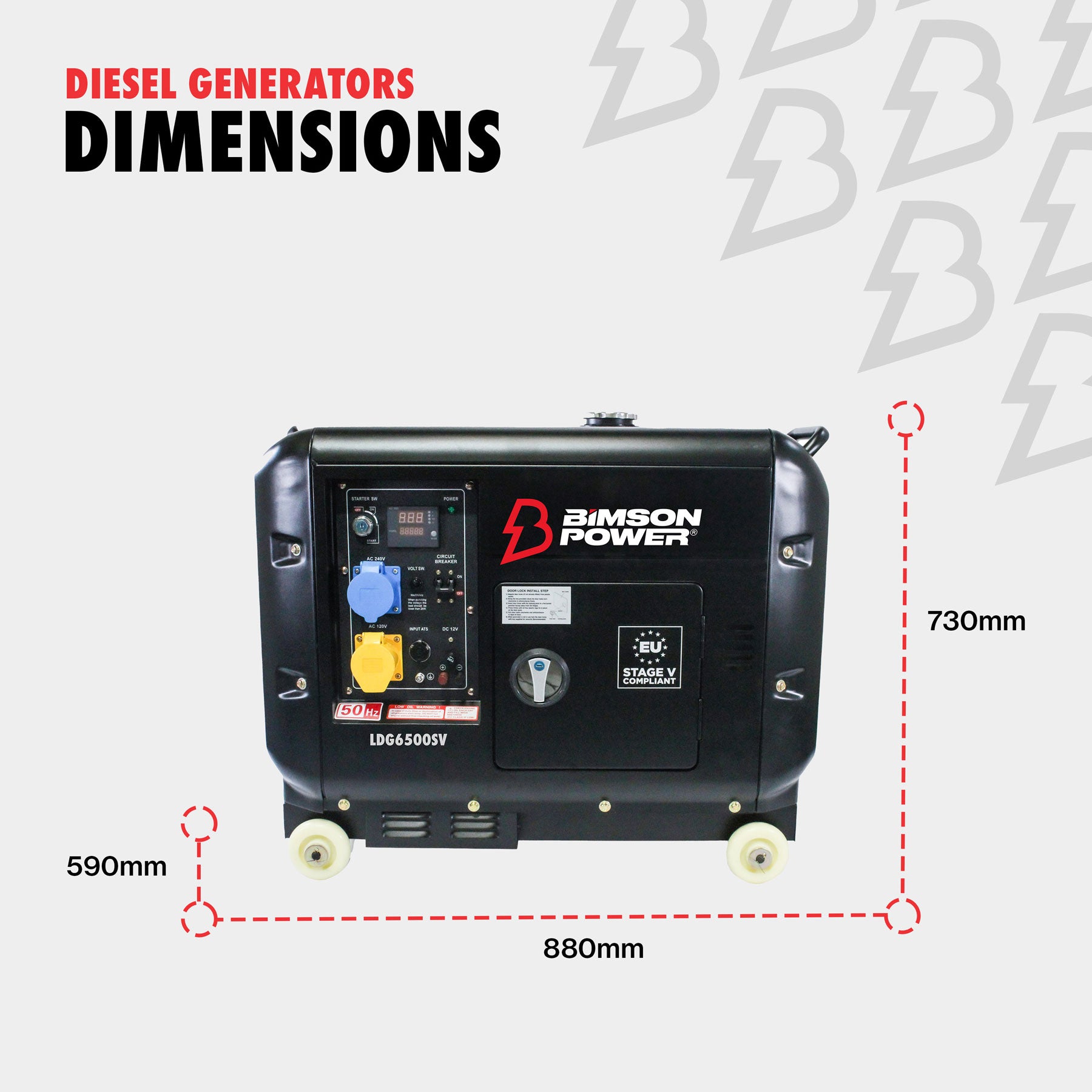 Bimson Power 6.25 kVa Diesel Generator - Electric Start - Bimson Power
