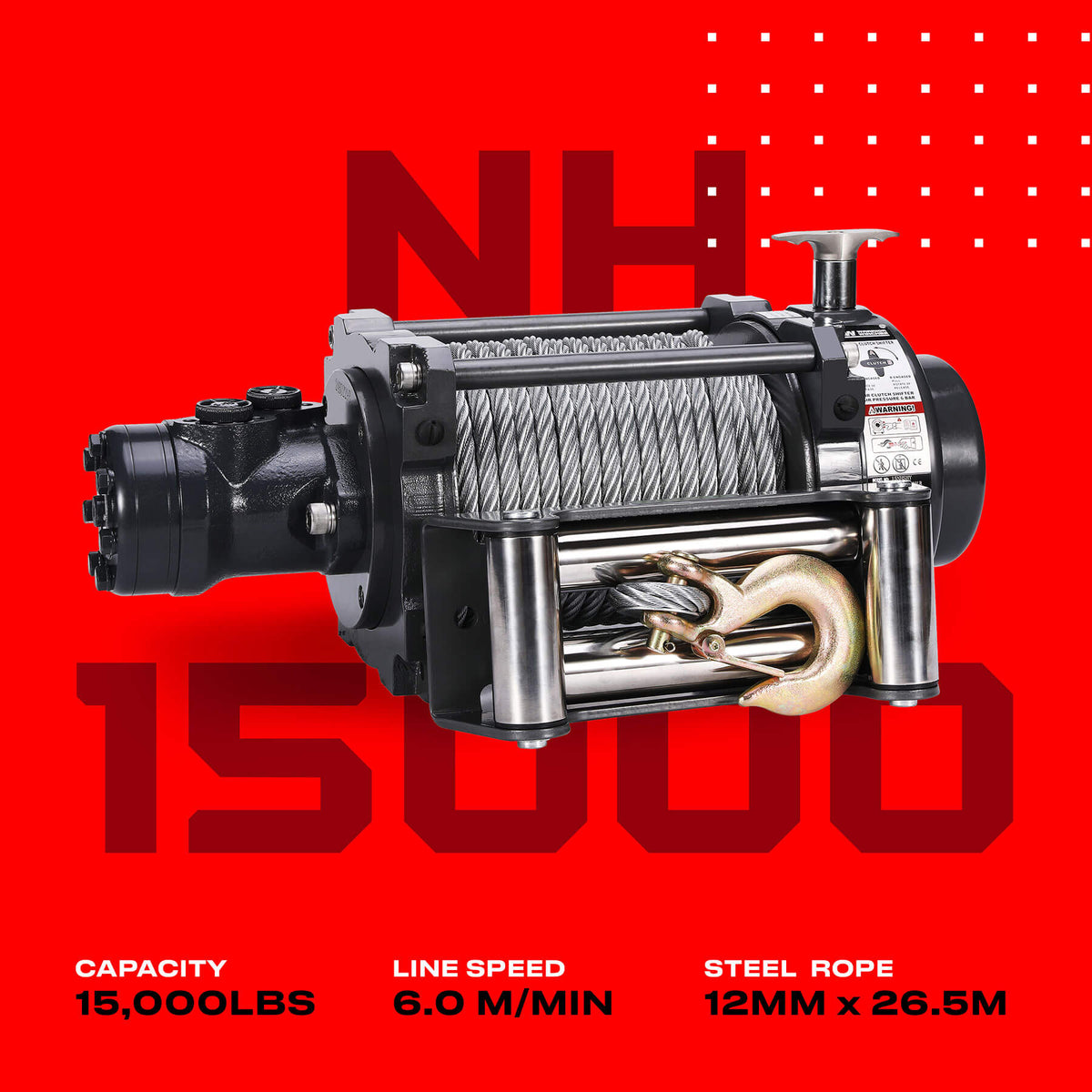NH 15000 Hydraulic Winch - Bimson Power