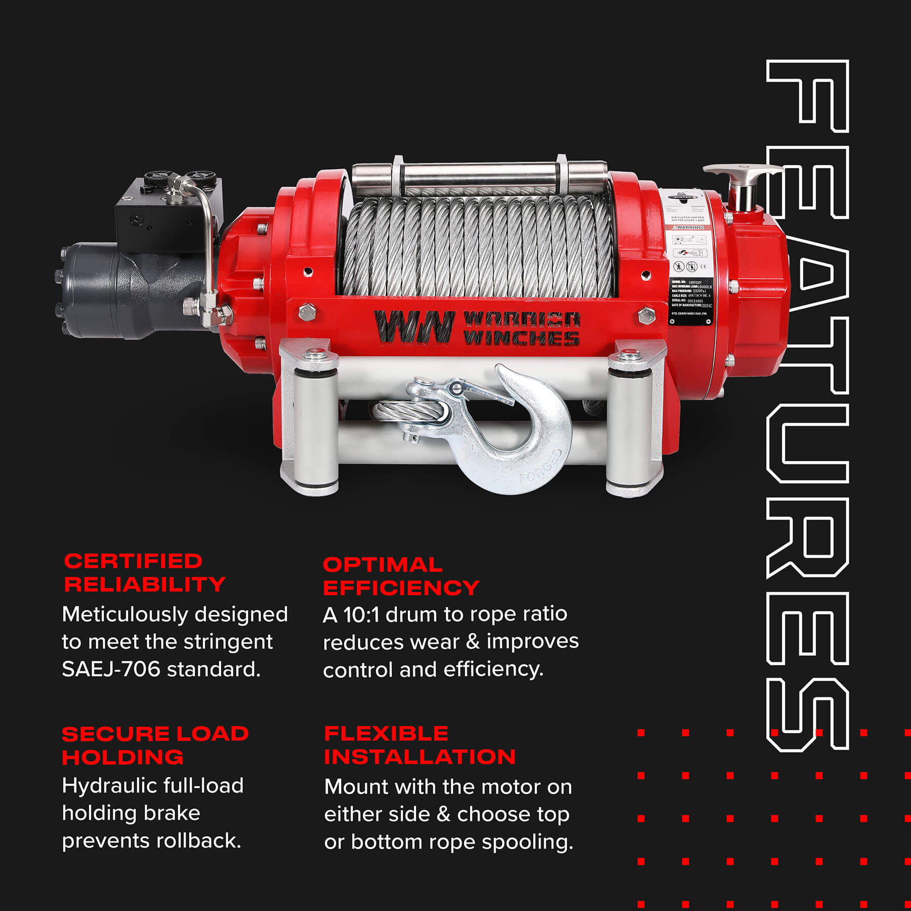 RV 18000 Hydraulic Winch