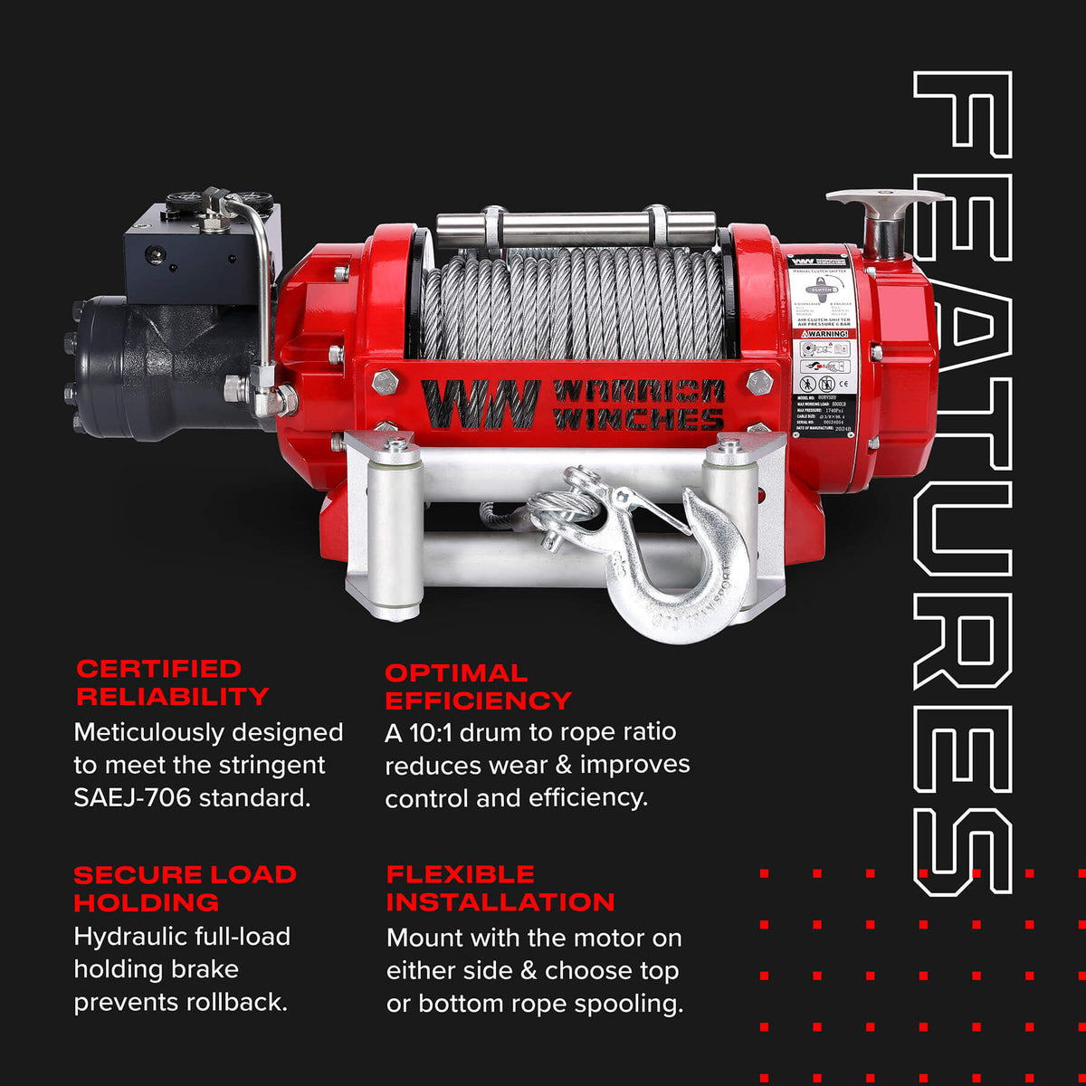 RV 8000 Hydraulic Winch - Bimson Power