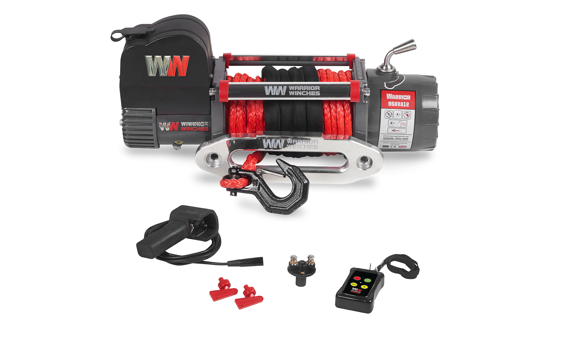 Samurai 9500 Electric Winch - 12v Synthetic Rope