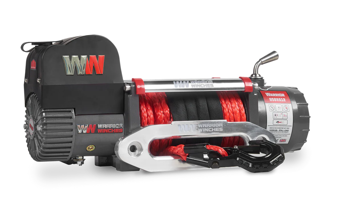 Warrior Samurai V2 Next Gen 9500lb Winch - 12v Synthetic Rope