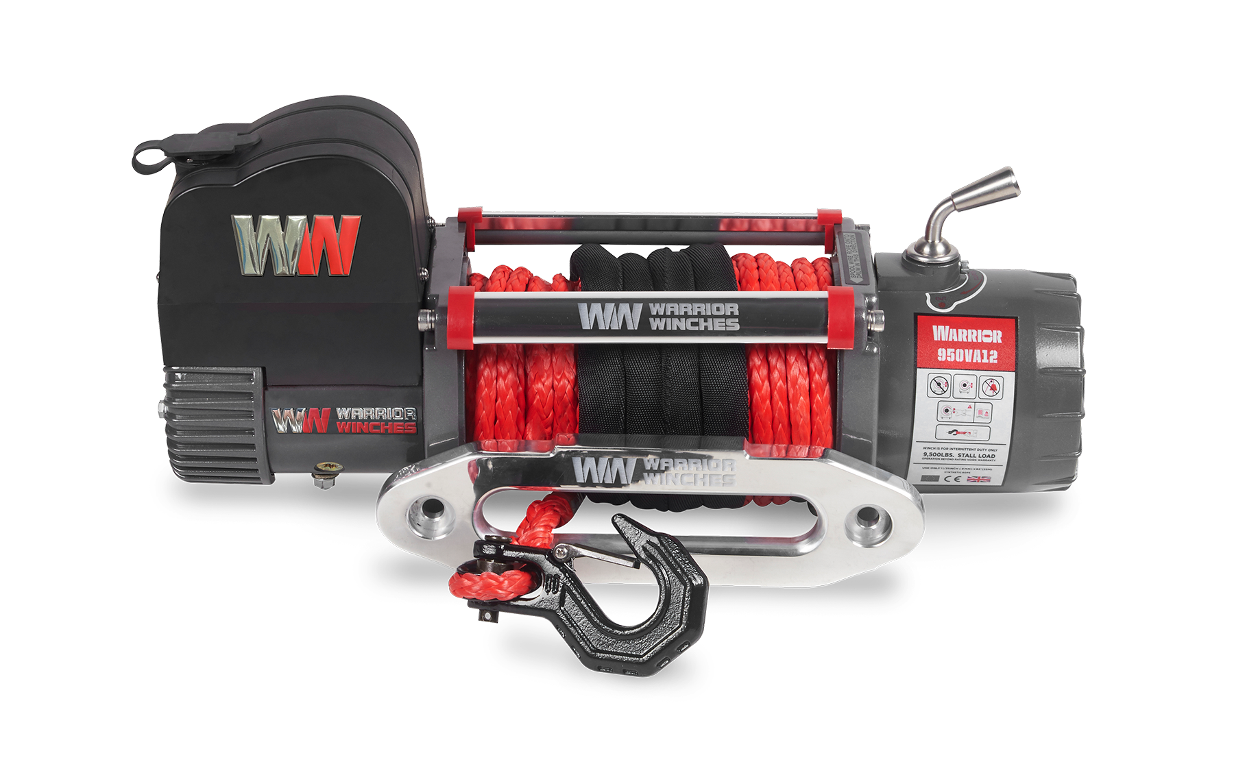 Samurai 9500 Electric Winch - 12v Synthetic Rope - Bimson Power