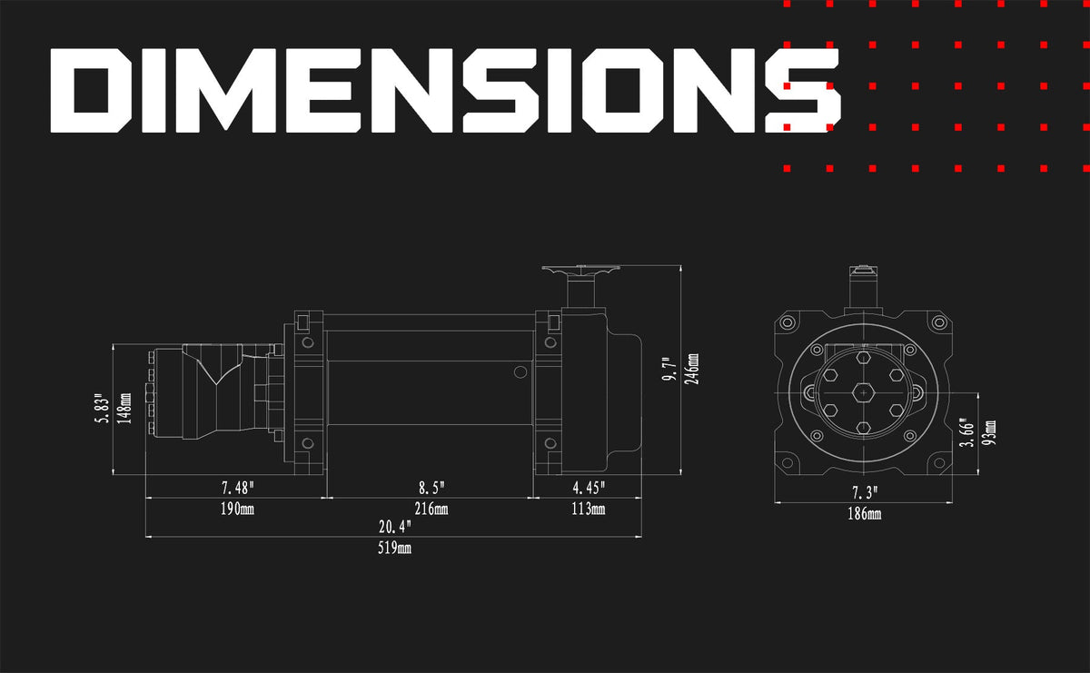 NH 10000 Hydraulic Winch - Bimson Power