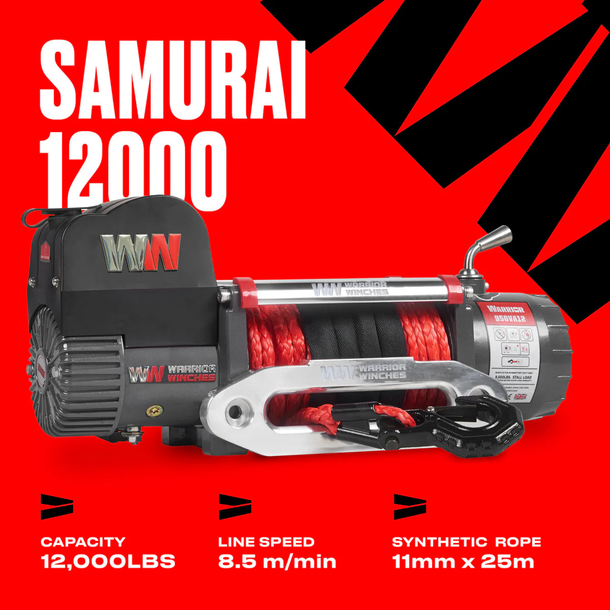 Warrior Samurai V2 Next Gen 12000lb Winch
