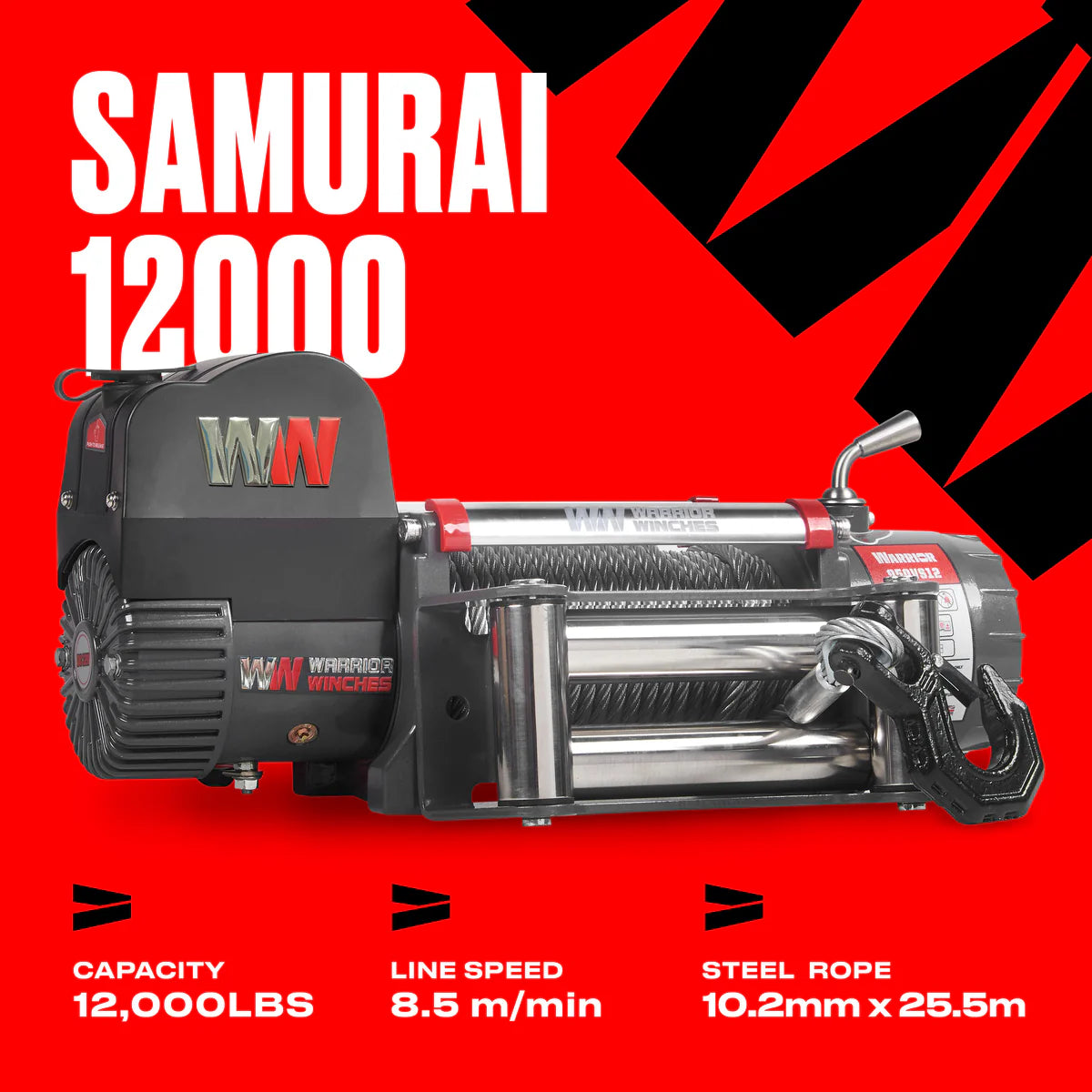 Warrior Samurai V2 Next Gen 12000lb Winch