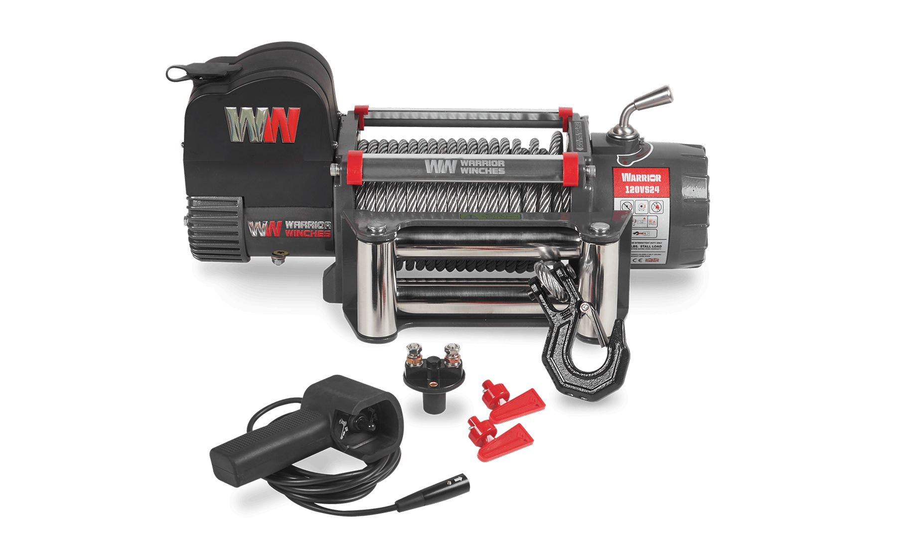Samurai 12000 Electric Winch - 24v Steel Rope - Bimson Power