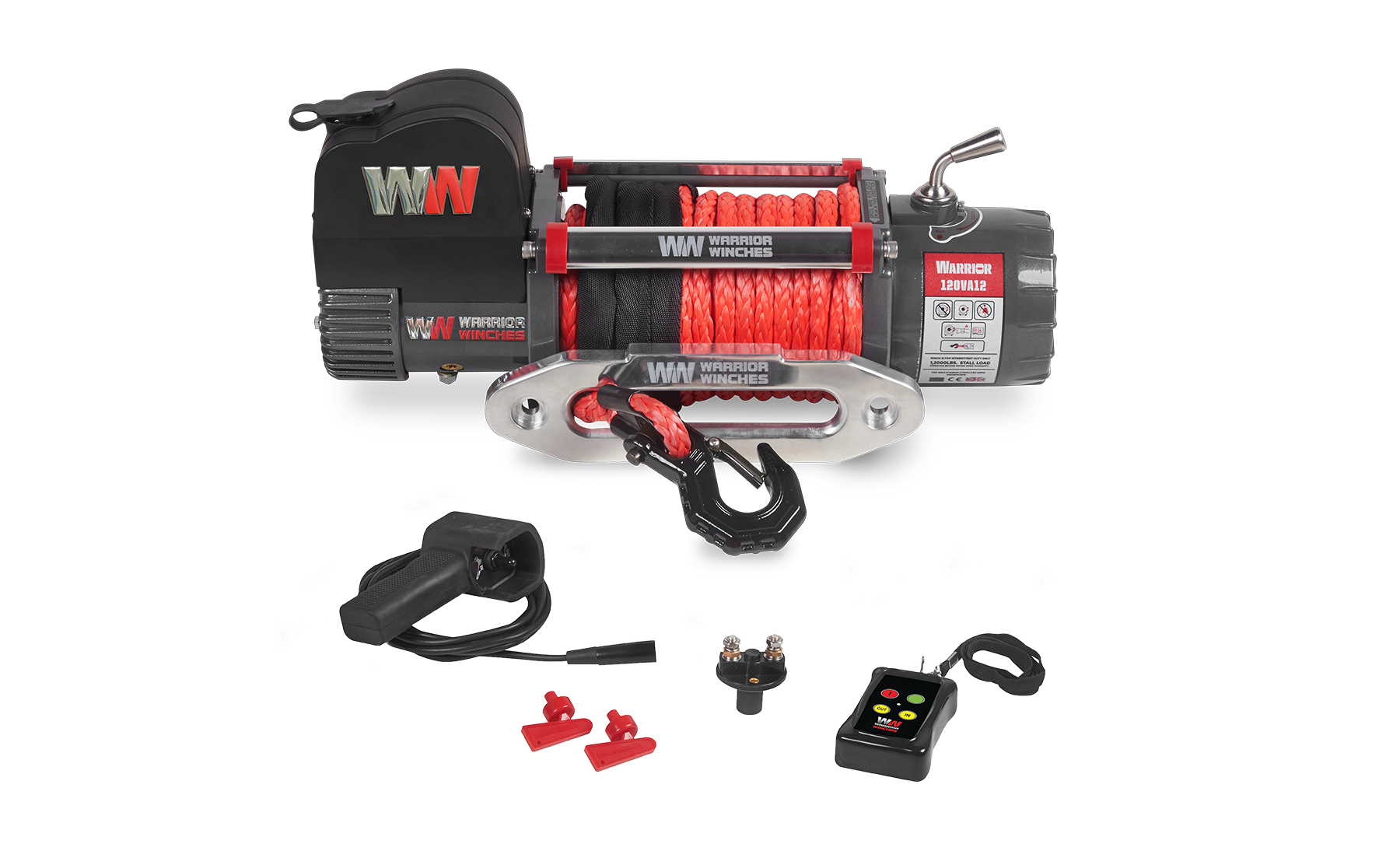 Samurai 12000 Electric Winch - 12v Synthetic Rope - Bimson Power