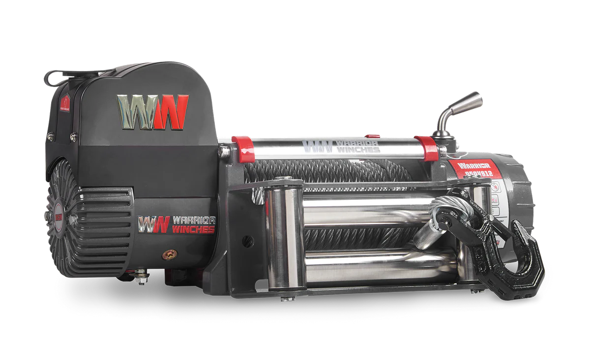 Warrior Samurai V2 Next Gen 12000lb Winch - 24v Steel Rope