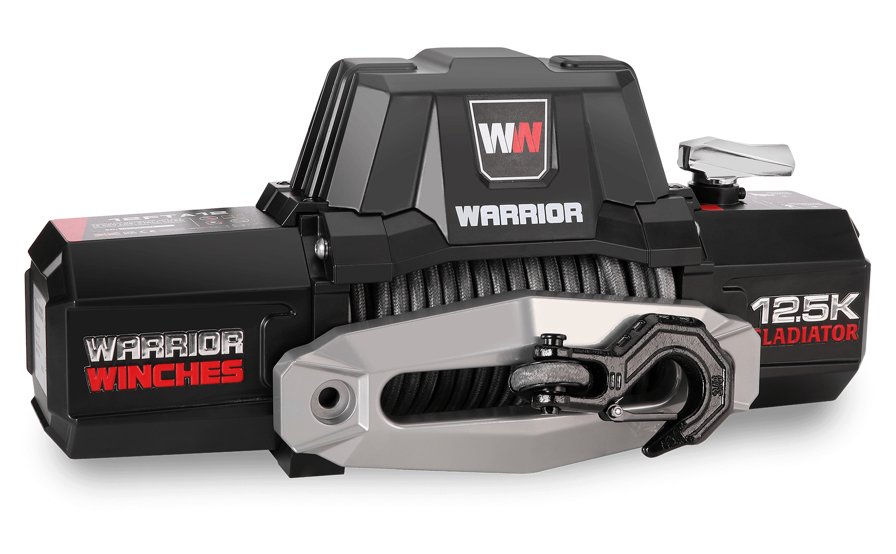 Gladiator F-Type 12500 Electric Winch - 12v Synthetic Rope