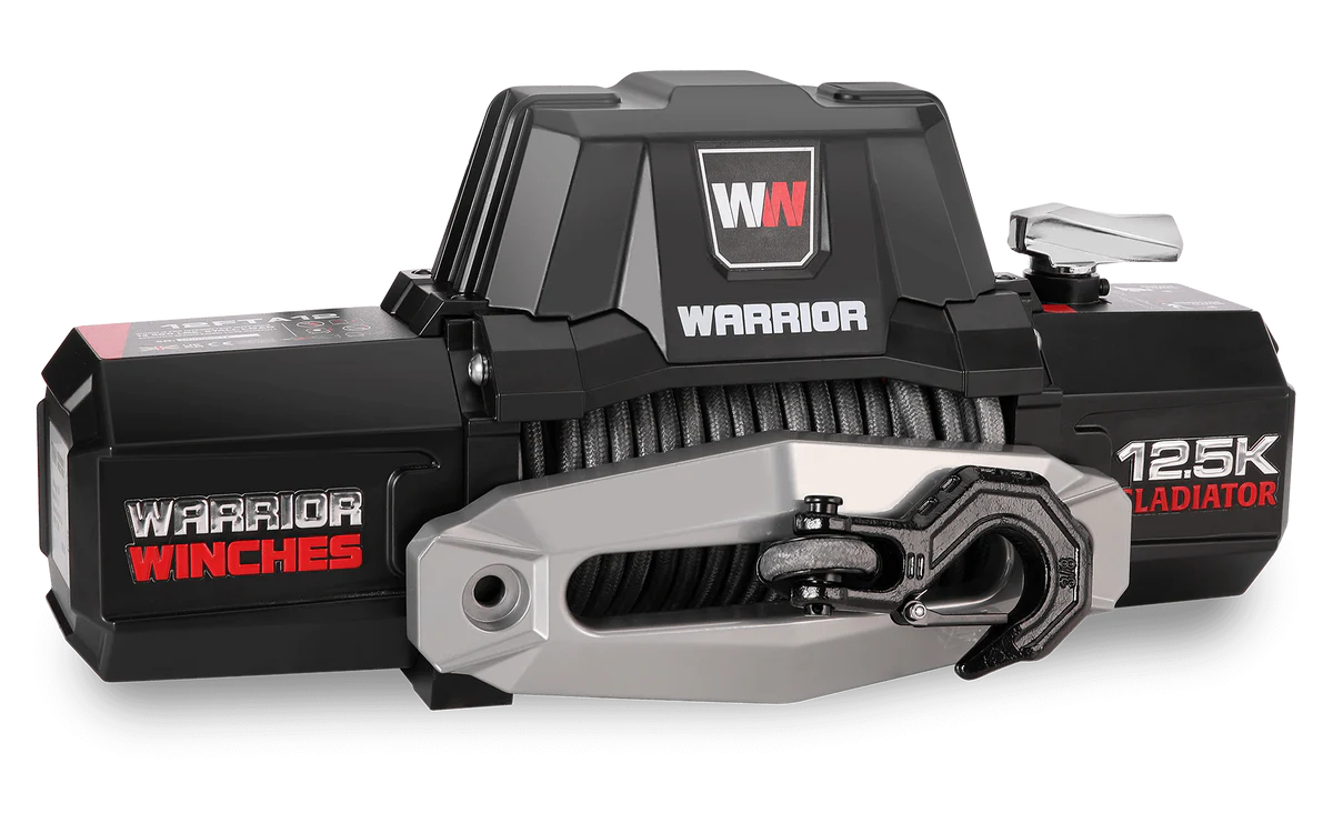 Gladiator F-Type 12500lb Winch - 12v Synthetic Rope