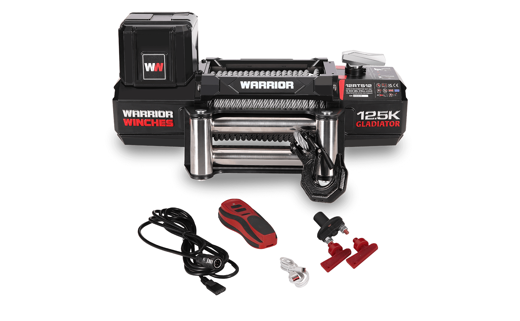 Gladiator R-Type 12500 Electric Winch - 12v Steel Rope