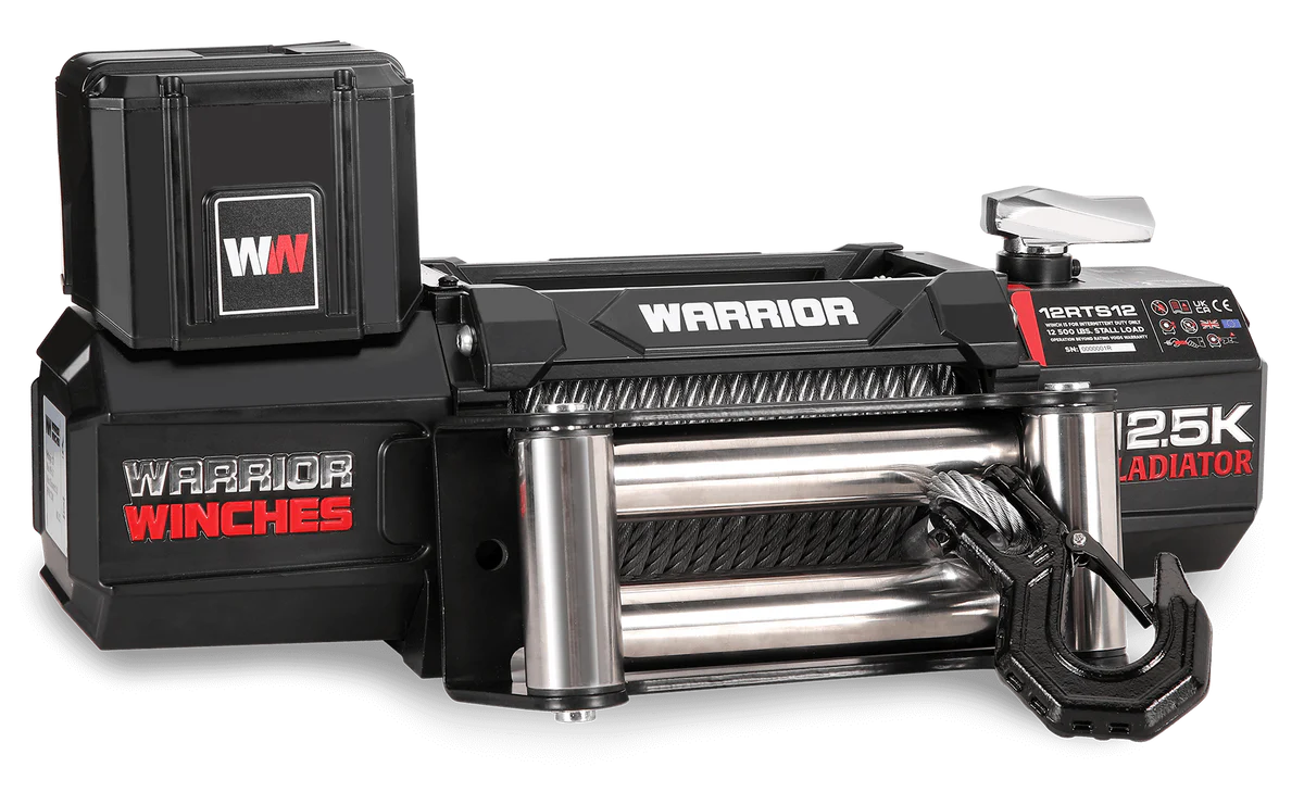 Gladiator R-Type 12500lb Winch - 12v Steel Rope