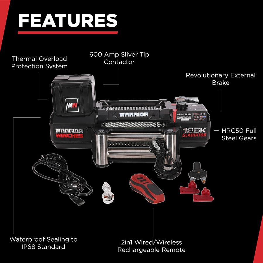 Gladiator R-Type 12500 Electric Winch