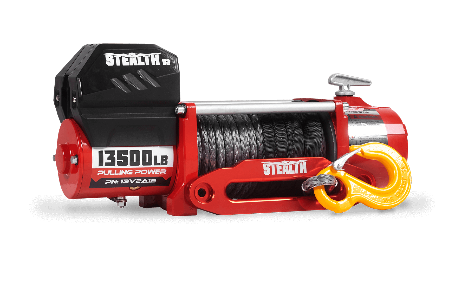 Stealth 13500lb Winch - 12v Synthetic Rope