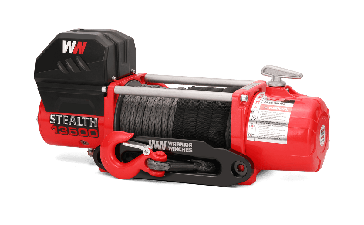 Stealth 13500lb Winch - 12v Synthetic Rope