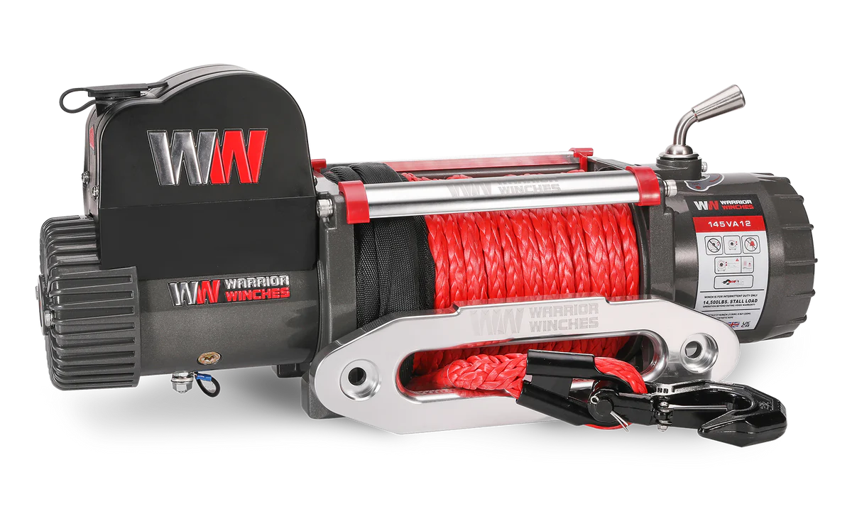 Warrior Samurai V2 Next Gen 14500lb Winch - 12v Synthetic Rope