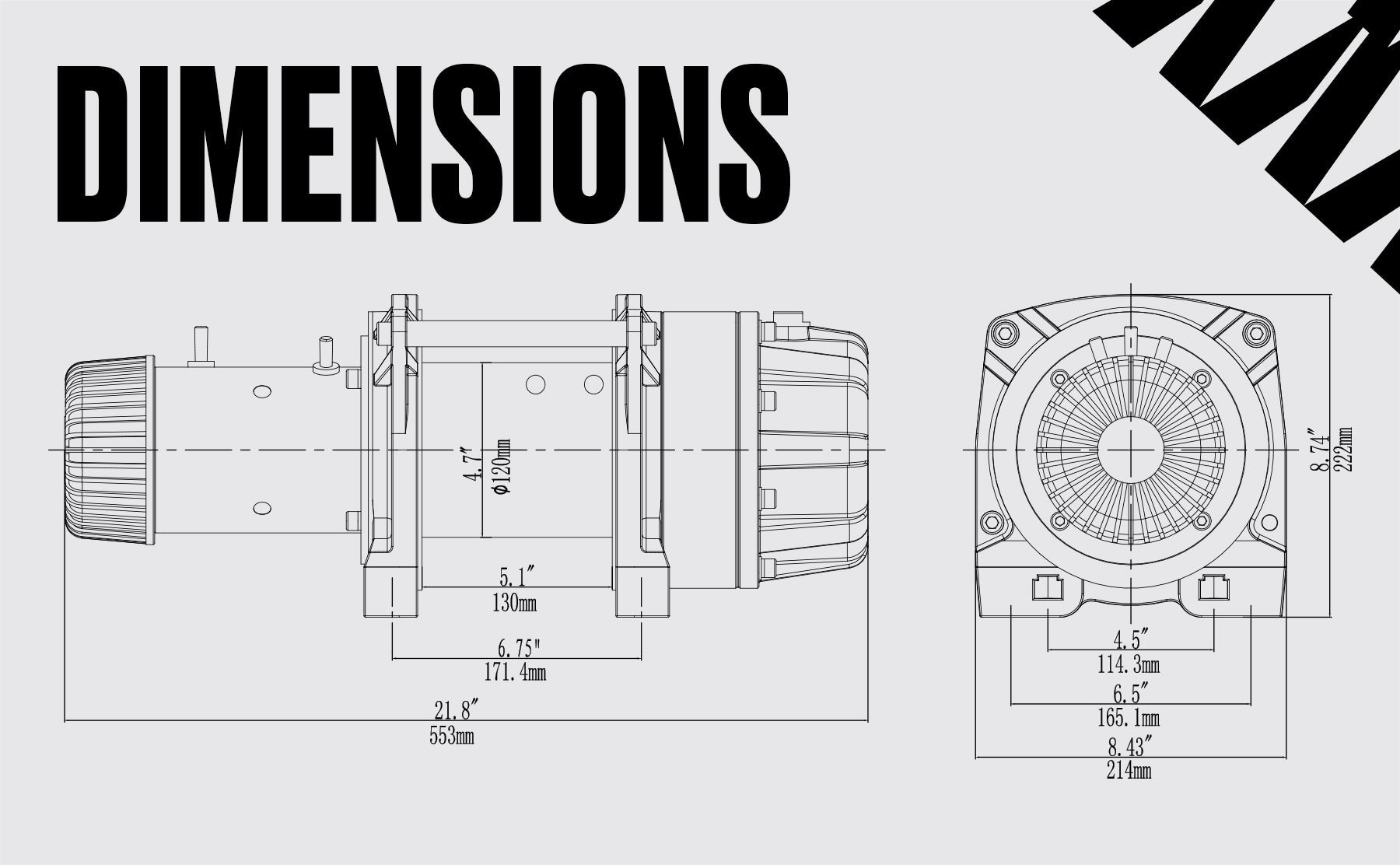 2600lbs DC Winch Hoist - 24v - Bimson Power