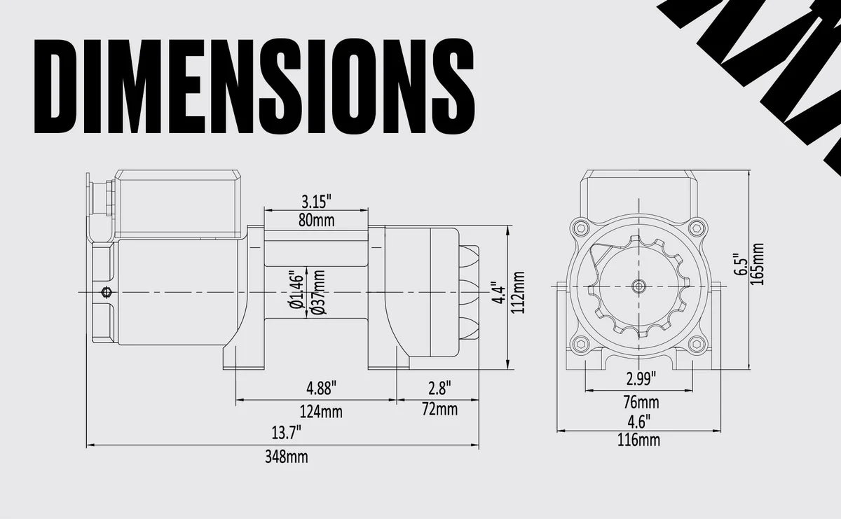 Stealth 3500lb Winch