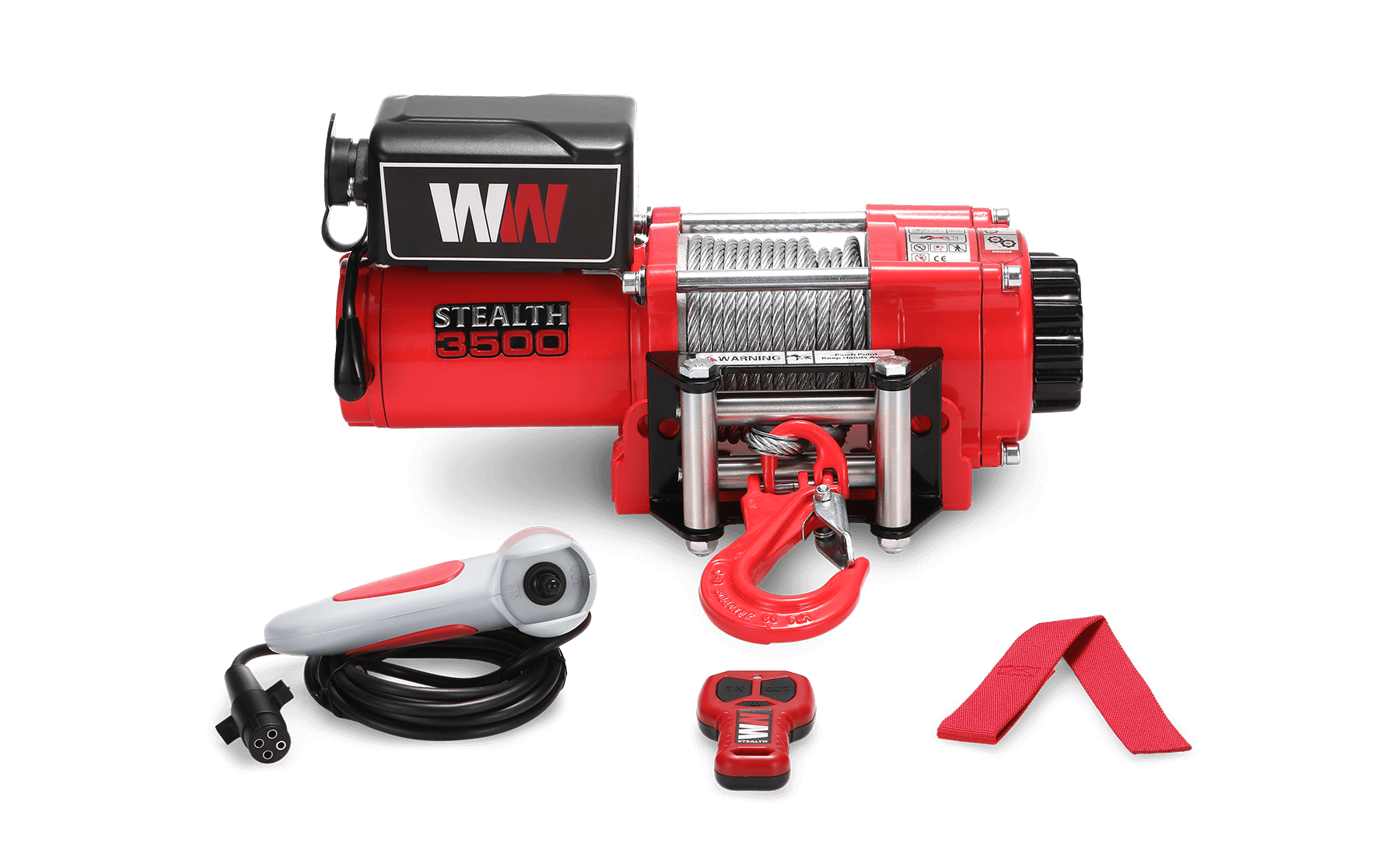 Stealth 3500lb Winch - 12v Steel Rope - Bimson Power