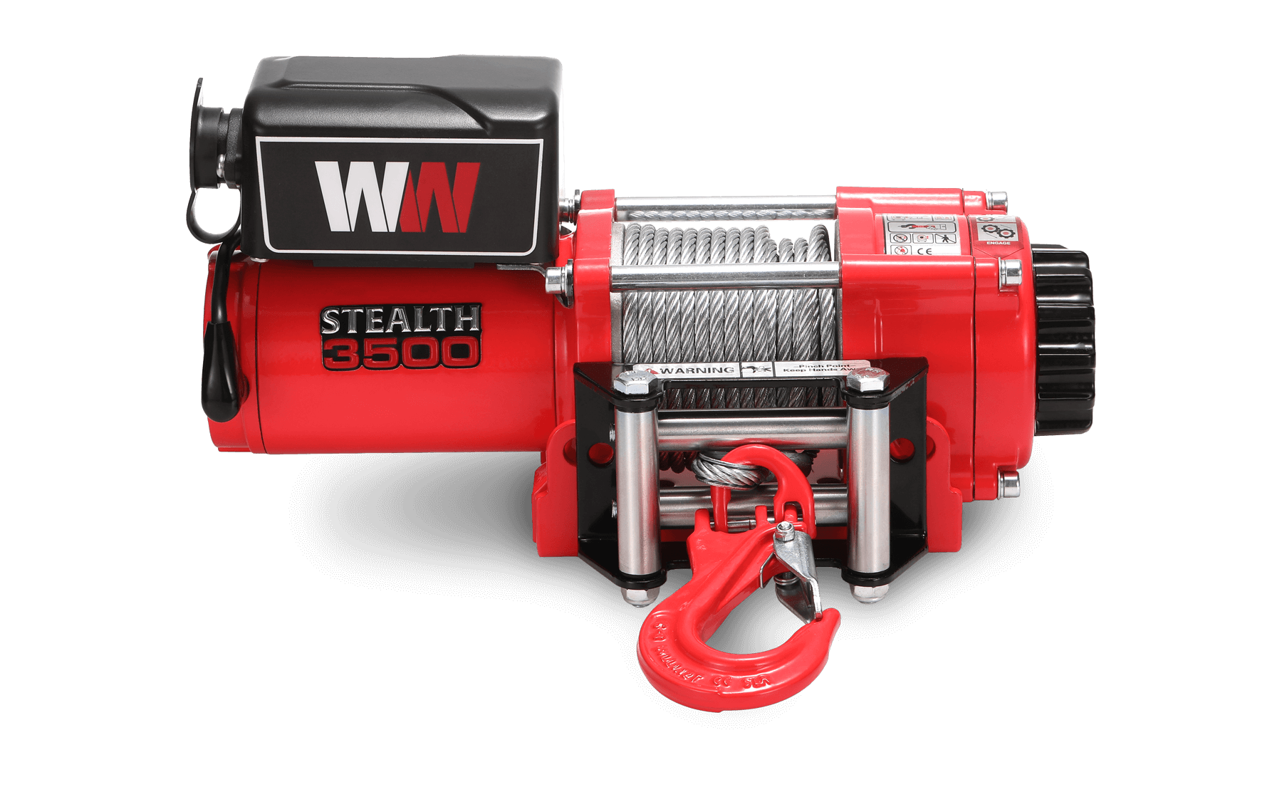Stealth 3500lb Winch - 12v Steel Rope - Bimson Power