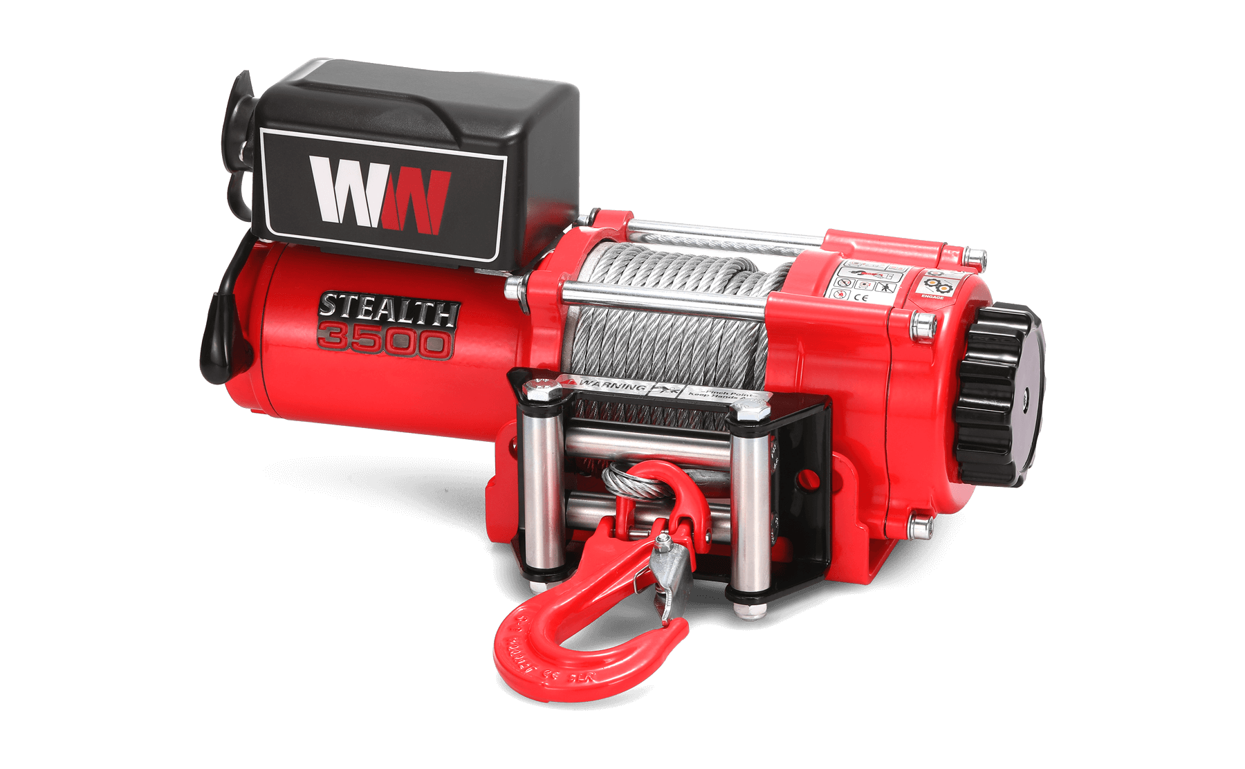 Stealth 3500lb Winch - 12v Steel Rope - Bimson Power