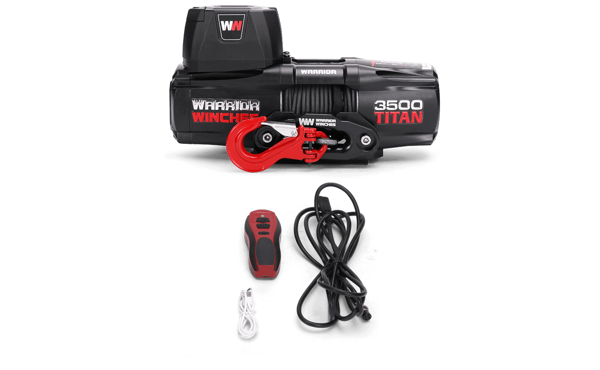Titan 3500 Electric Winch - 12v Synthetic Rope - Bimson Power