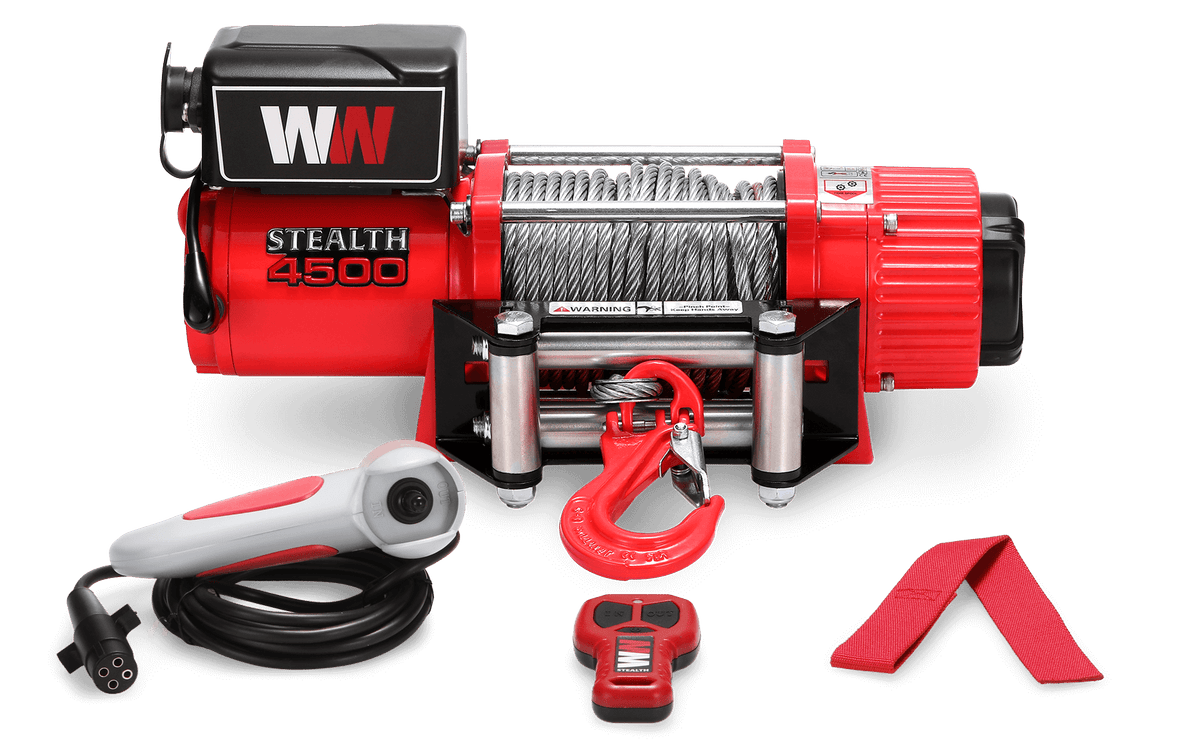 Stealth 4500lb Winch - 12v Steel Rope