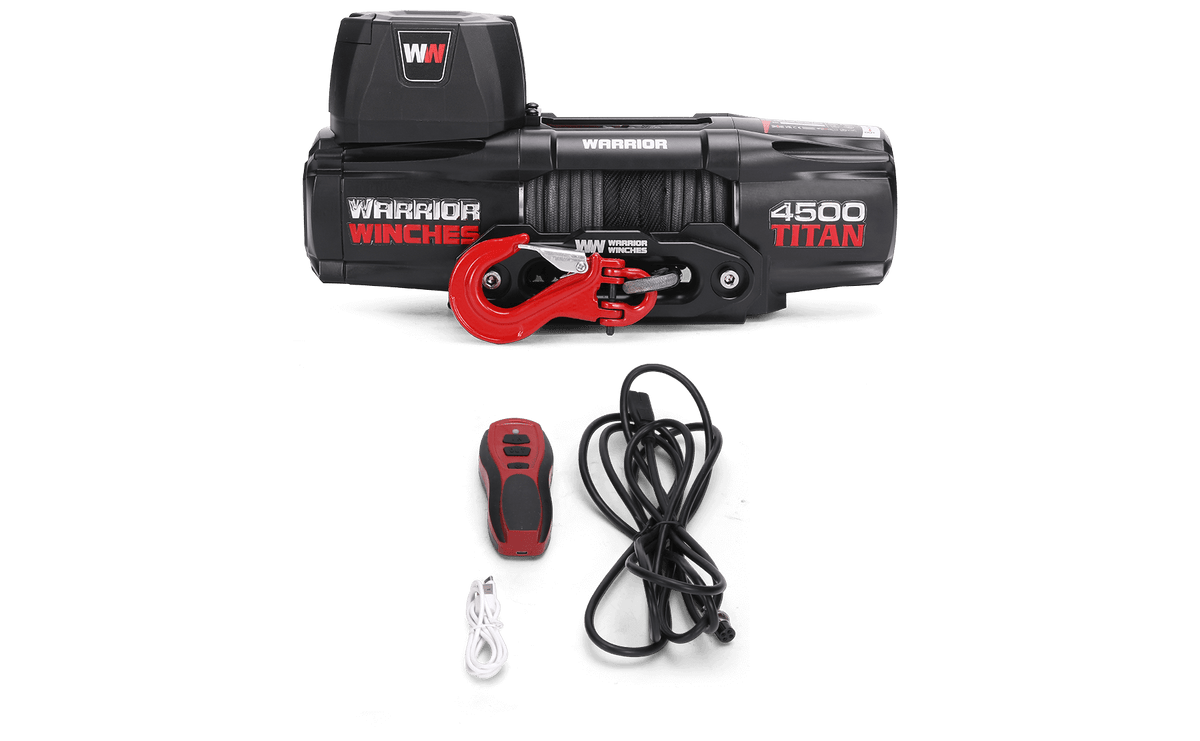 Titan 4500 Electric Winch - 12v Synthetic Rope - Bimson Power