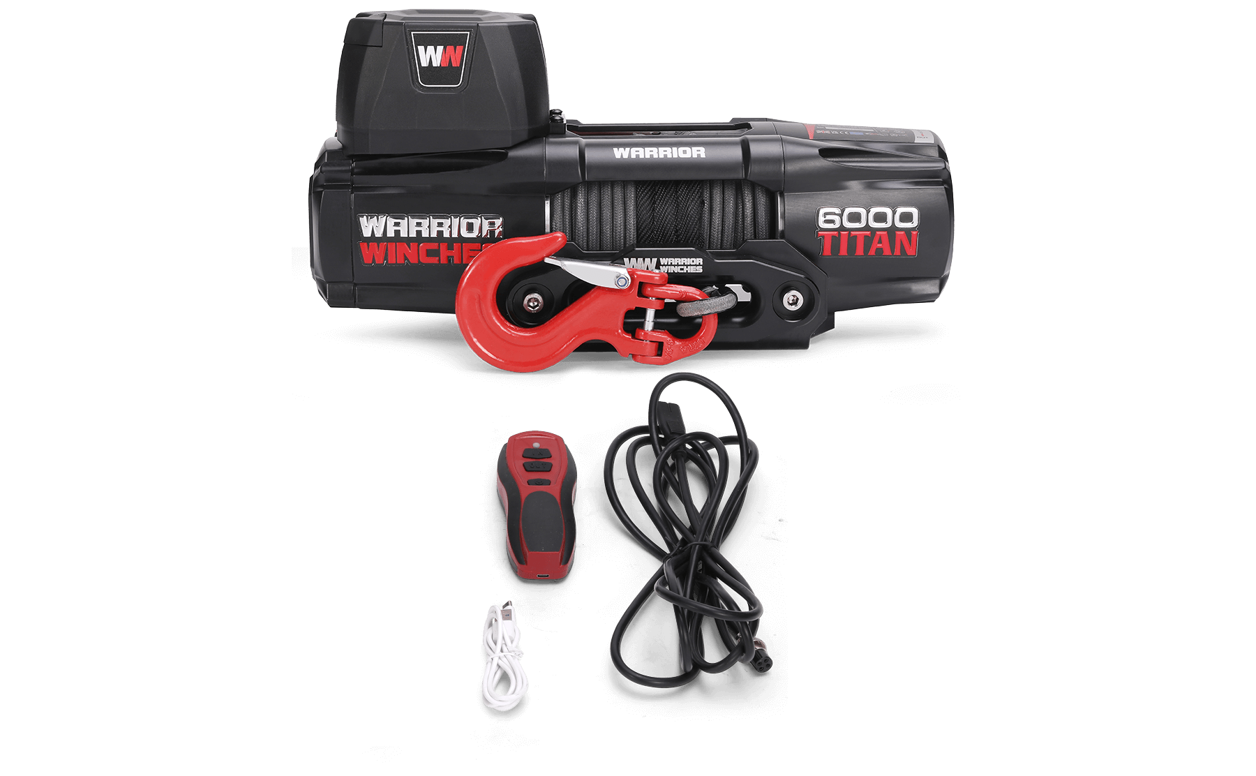 Titan 6000lb Electric Winch - 12v Synthetic Rope - Bimson Power