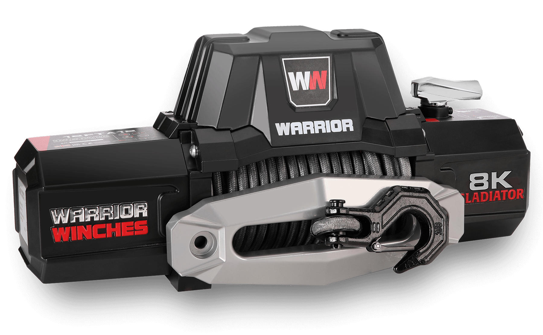Gladiator F-Type 8000 Electric Winch - 12v Synthetic Rope - Bimson Power