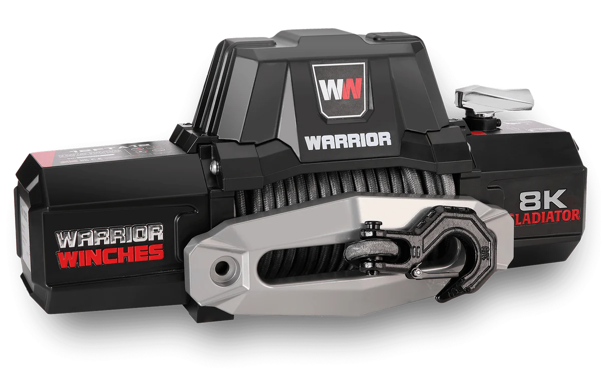 Gladiator F-Type 8000lb Winch - 12v Synthetic Rope