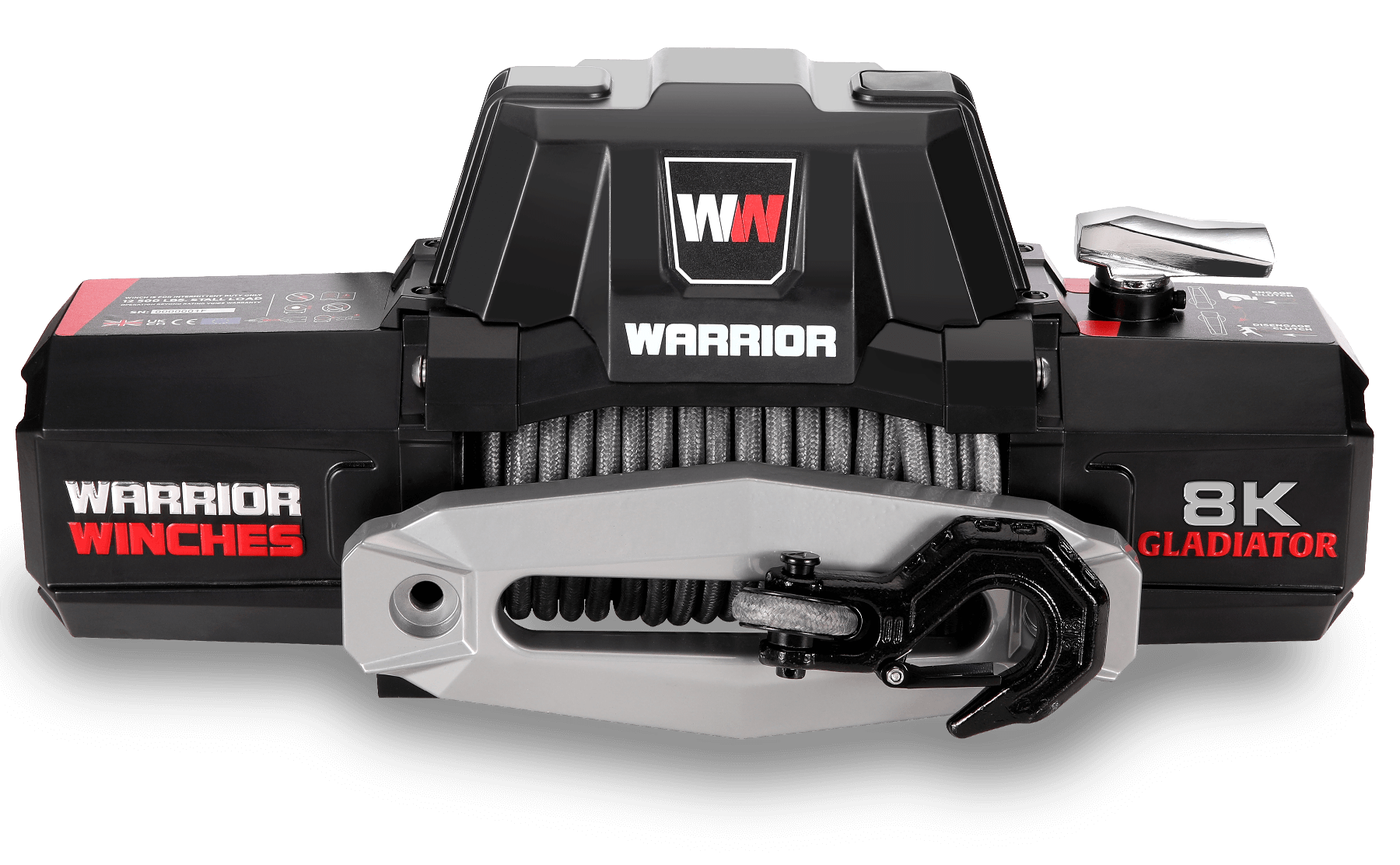 Gladiator F-Type 8000 Electric Winch - 12v Synthetic Rope