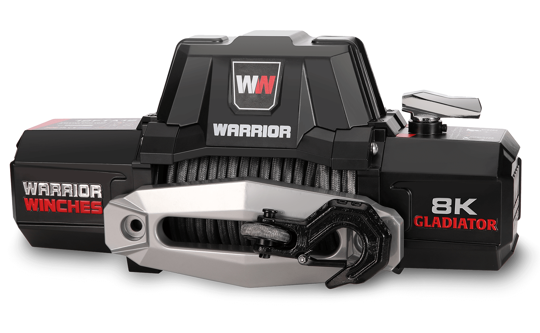 Gladiator F-Type 8000 Electric Winch - 12v Synthetic Rope - Bimson Power
