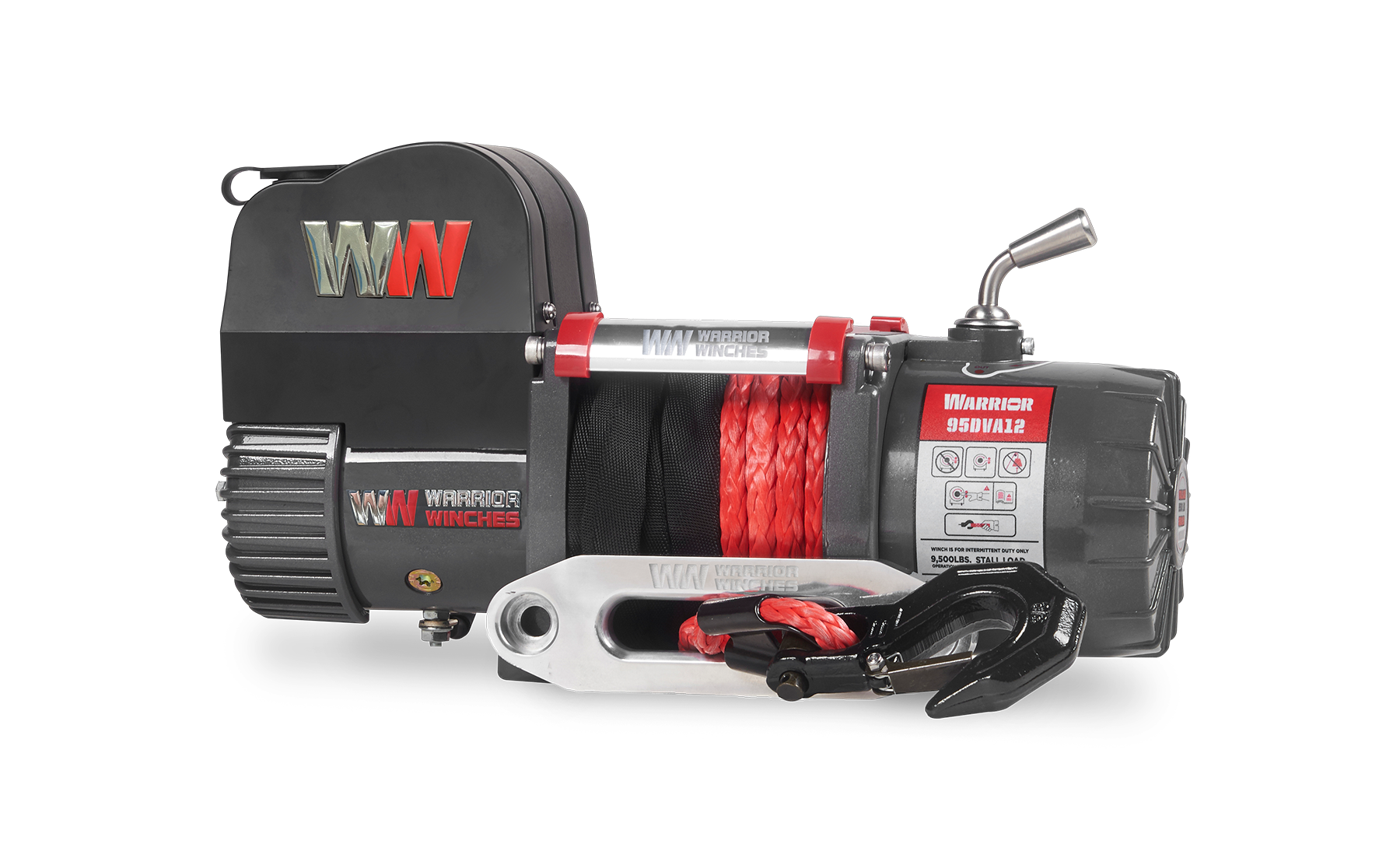 Samurai 9500 Short Drum Winch - 12v Synthetic Rope