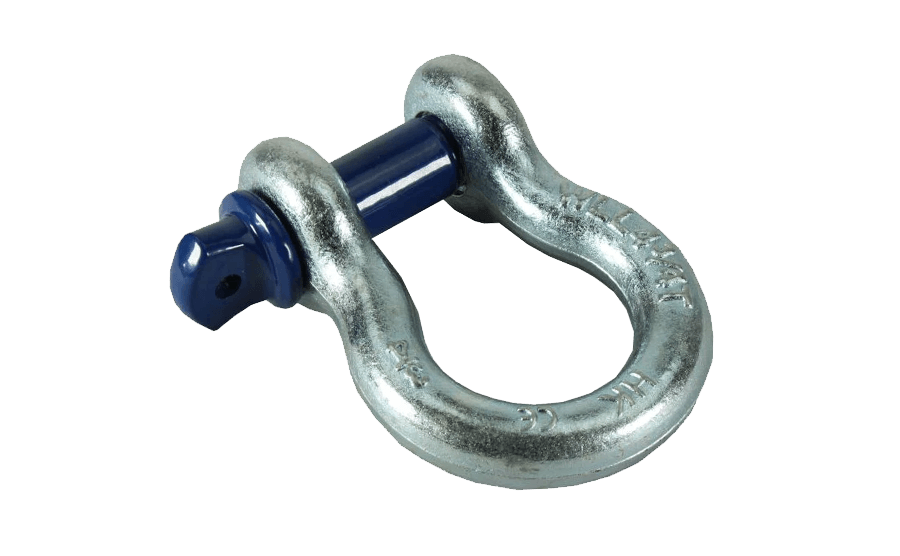 Galvanised 4.75t Blue Pin Tested Shackle with 22mm Pin