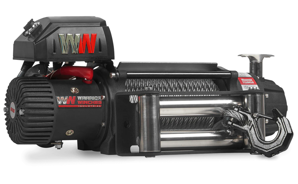 Warrior T1000-100 10000lb Severe Duty Winch - 12v Steel Rope