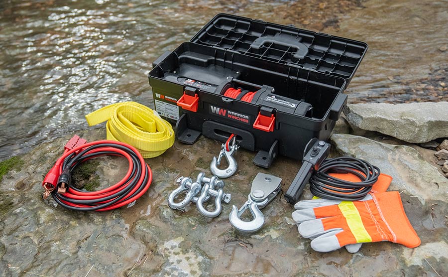 Warrior Trojan Portable 4000lb Electric Winch