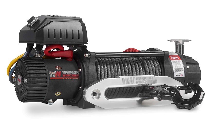 Warrior T1000-100 10000lb Severe Duty Winch - 12v Synthetic Rope