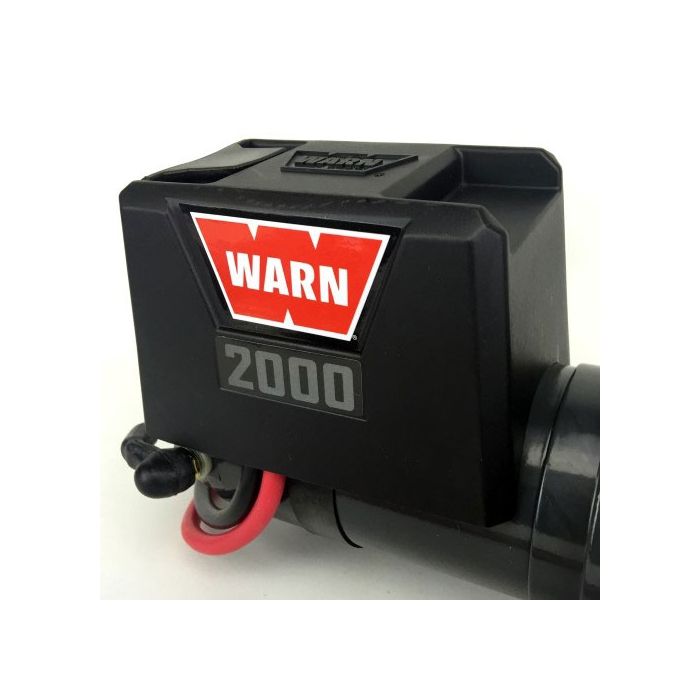 Warn DC 2000 lb 12v Electric Utility Winch with 907 kg Capacity branded solenoid casing