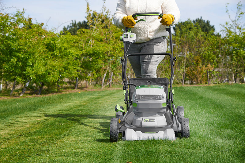 Cordless Lawn Mower in action