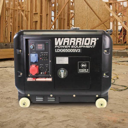 Warrior Diesel Generator on a construction site